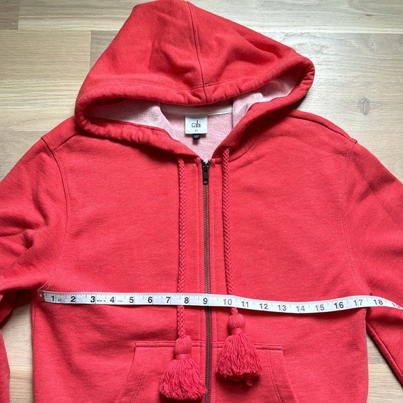 CAbi Tangerine Deluxe Pom Zip Up Balloon Sleeve Hoodie Size XS - Picture 3 of 6